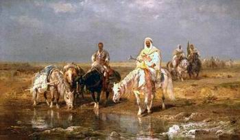 unknow artist Arab or Arabic people and life. Orientalism oil paintings  361